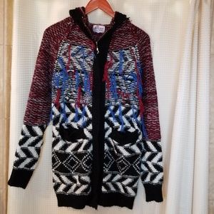 Hooded Multicolored Sweater by For Her Paris